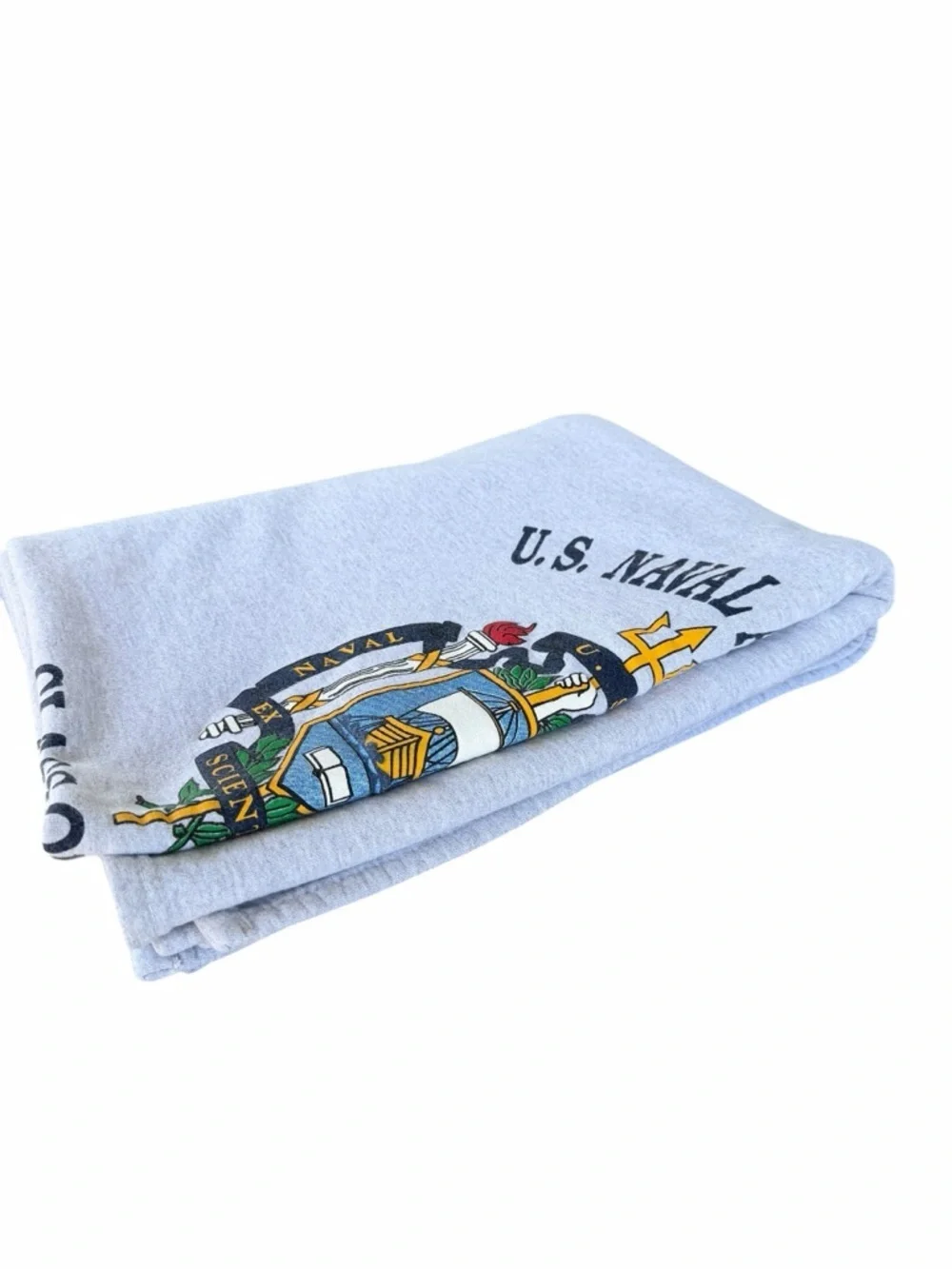 US Naval Academy Class of 2016 Sweatshirt Stadium Blanket Heather Gray 52x71 GUC